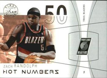 2003-04 Flair Final Edition - Hot Numbers Retail #19 Zach Randolph Front