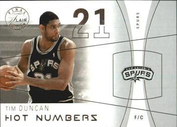 2003-04 Flair Final Edition - Hot Numbers Retail #29 Tim Duncan Front