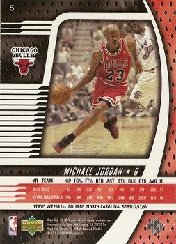 1998-99 Upper Deck Ionix #5 Michael Jordan Back