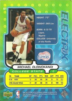 1998-99 Upper Deck Ionix #61 Michael Olowokandi Back