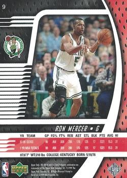 1998-99 Upper Deck Ionix #9 Ron Mercer Back
