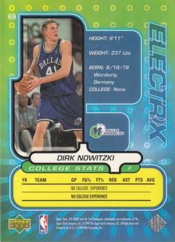 1998-99 Upper Deck Ionix #69 Dirk Nowitzki Back