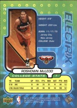 1998-99 Upper Deck Ionix #78 Roshown McLeod Back