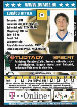 2004-05 Scampi's Sportkártyák - Kosárlabda #11 Attila Lukacs Back