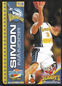 2004-05 Scampi's Sportkártyák - Kosárlabda #28 Nandor Simon Front