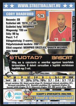 2004-05 Scampi's Sportkártyák - Kosárlabda #35 Cory Bradford Back