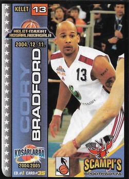 2004-05 Scampi's Sportkártyák - Kosárlabda #35 Cory Bradford Front
