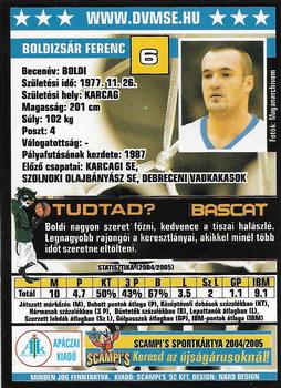 2004-05 Scampi's Sportkártyák - Kosárlabda #51 Ferenc Boldizsar Back