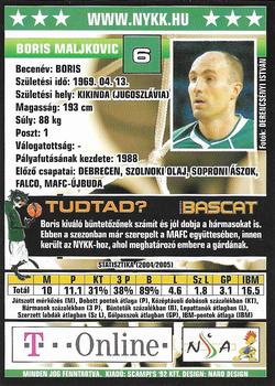 2004-05 Scampi's Sportkártyák - Kosárlabda #70 Boris Maljkovic Back