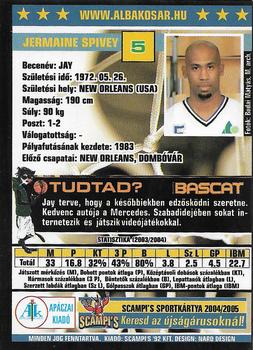 2004-05 Scampi's Sportkártyák - Kosárlabda #88 Jermaine Spivey Back