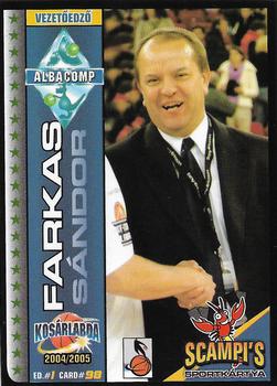 2004-05 Scampi's Sportkártyák - Kosárlabda #98 Sandor Farkas Front