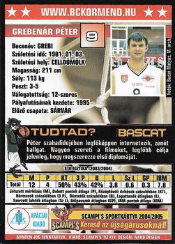 2004-05 Scampi's Sportkártyák - Kosárlabda #159 Peter Grebenar Back