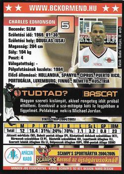 2004-05 Scampi's Sportkártyák - Kosárlabda #196 Charles Edmonson Back