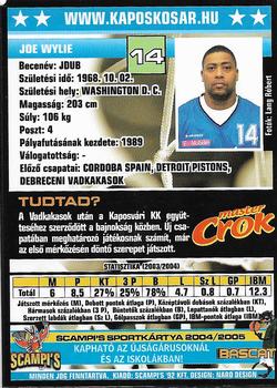 2004-05 Scampi's Sportkártyák - Kosárlabda - Chio Edition #17 Joe Wylie Back