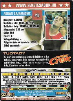 2004-05 Scampi's Sportkártyák - Kosárlabda - Chio Edition #37 Adnan Bajramovic Back