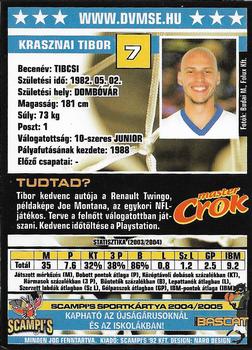 2004-05 Scampi's Sportkártyák - Kosárlabda - Chio Edition #75 Tibor Krasznai Back