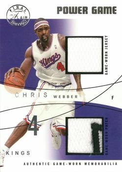 2003-04 Flair Final Edition - Power Game Jersey and Patch Platinum #PGD-CW Chris Webber Front