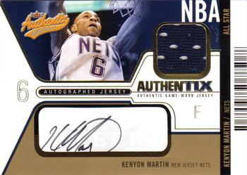 2003-04 Fleer Authentix - Jersey Authentix Autographs All-Star #AJA-KM Kenyon Martin Front