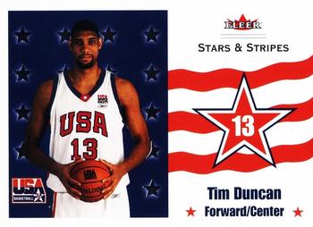 2003-04 Fleer Avant - Stars and Stripes #4SS Tim Duncan Front