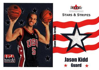 2003-04 Fleer Avant - Stars and Stripes Jerseys #SSH/JK Jason Kidd Front