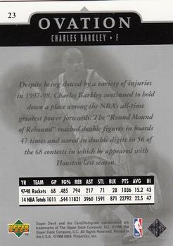 1998-99 Upper Deck Ovation #23 Charles Barkley Back