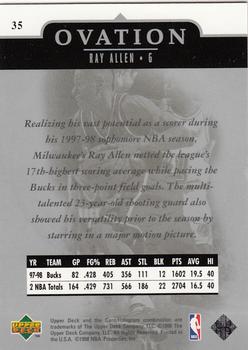 1998-99 Upper Deck Ovation #35 Ray Allen Back