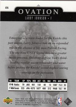 1998-99 Upper Deck Ovation #46 Larry Johnson Back