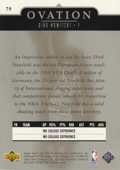 1998-99 Upper Deck Ovation #79 Dirk Nowitzki Back