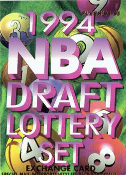 1994-95 Fleer - 1994 NBA Draft Lottery Set Redemption #NNO 1994 NBA Draft Lottery Set Exchange Card Front