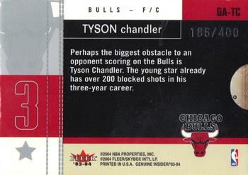 2003-04 Fleer Genuine Insider - Genuine Article Insider #GA-TC Tyson Chandler Back