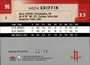 2003-04 Fleer Genuine Insider - Genuine Reflection #96 Eddie Griffin Back