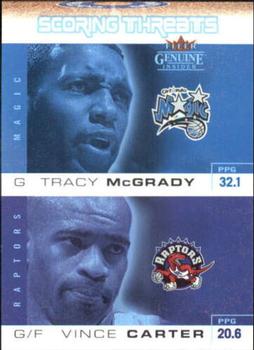 2003-04 Fleer Genuine Insider - Scoring Threats #1 ST Tracy McGrady / Vince Carter Front