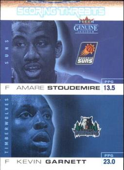 2003-04 Fleer Genuine Insider - Scoring Threats #5 ST Amare Stoudemire / Kevin Garnett Front