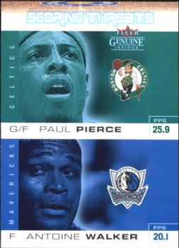 2003-04 Fleer Genuine Insider - Scoring Threats #6 ST Paul Pierce / Antoine Walker Front