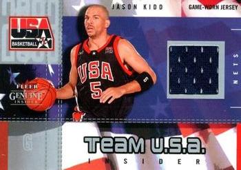 2003-04 Fleer Genuine Insider - Team USA Insider #TU-JK Jason Kidd Front