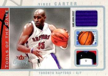 2003-04 Fleer Genuine Insider - Tools of the Game: Game Worn #TG-VC Vince Carter Front