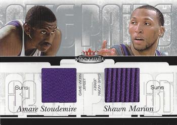 2003-04 Fleer Mystique - Awe Pairs Dual Jerseys #AP-AS/SM Shawn Marion / Amare Stoudemire Front