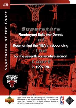 1998-99 Upper Deck Ovation - Superstars of the Court #C5 Dennis Rodman Back