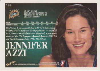 1999 Hoops WNBA #104 Jennifer Azzi Back