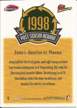 1999 Hoops WNBA #4 Houston vs. Phoenix Back