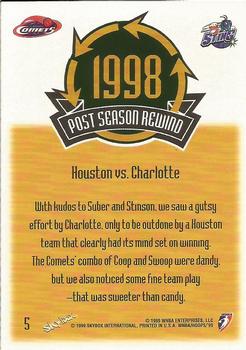 1999 Hoops WNBA #5 Houston vs. Charlotte Back