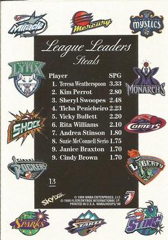1999 Hoops WNBA #13 Teresa Weatherspoon / Kim Perrot / Sheryl Swoopes / Ticha Penicheiro  Back