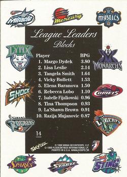 1999 Hoops WNBA #14 Margo Dydek / Lisa Leslie / Tangela Smith / Vicky Bullett Back
