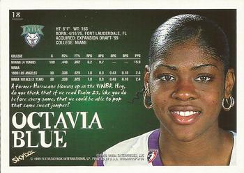 1999 Hoops WNBA #18 Octavia Blue Back