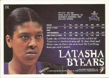 1999 Hoops WNBA #20 Latasha Byears Back