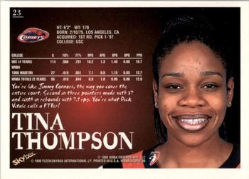 1999 Hoops WNBA #23 Tina Thompson Back