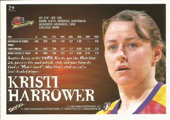 1999 Hoops WNBA #29 Kristi Harrower Back