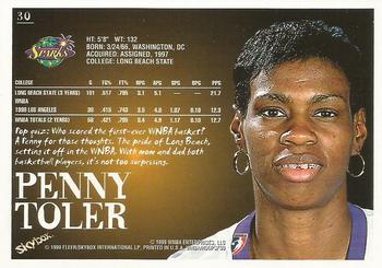 1999 Hoops WNBA #30 Penny Toler Back