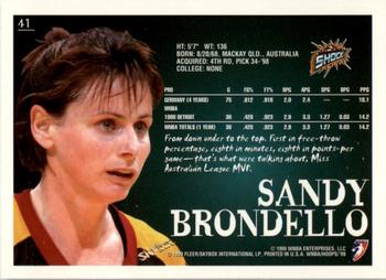 1999 Hoops WNBA #41 Sandy Brondello Back