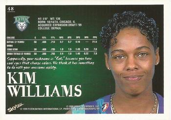 1999 Hoops WNBA #48 Kim Williams Back
